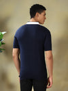 Navy Blue Multi-Stripe Colorblock Tshirt