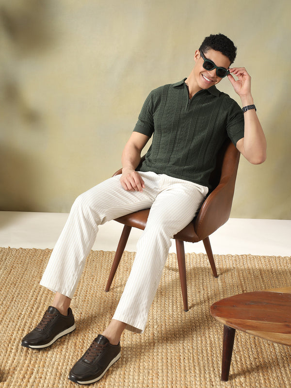 Olive Green Old Money Concept T-Shirt
