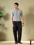 Grey Zipper Polo Tshirt