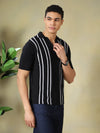 Black Quarter Zip Polo Tshirt