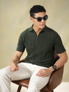 Olive Green Old Money Concept T-Shirt