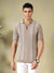 Flat-Knit Zipper Polo Tshirt