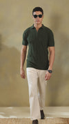 Olive Green Old Money Concept T-Shirt